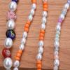 Fresh And Cute Colored Glazed Flower Pearl Necklace Beach Wind Handmade Beaded Necklace Temperament Collarbone Chain Jewelry