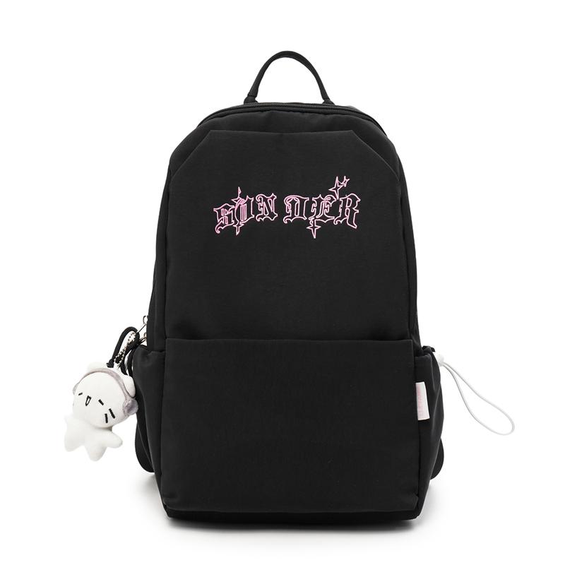 College Style Student Schoolbag Large Capacity Embroidered Backpack