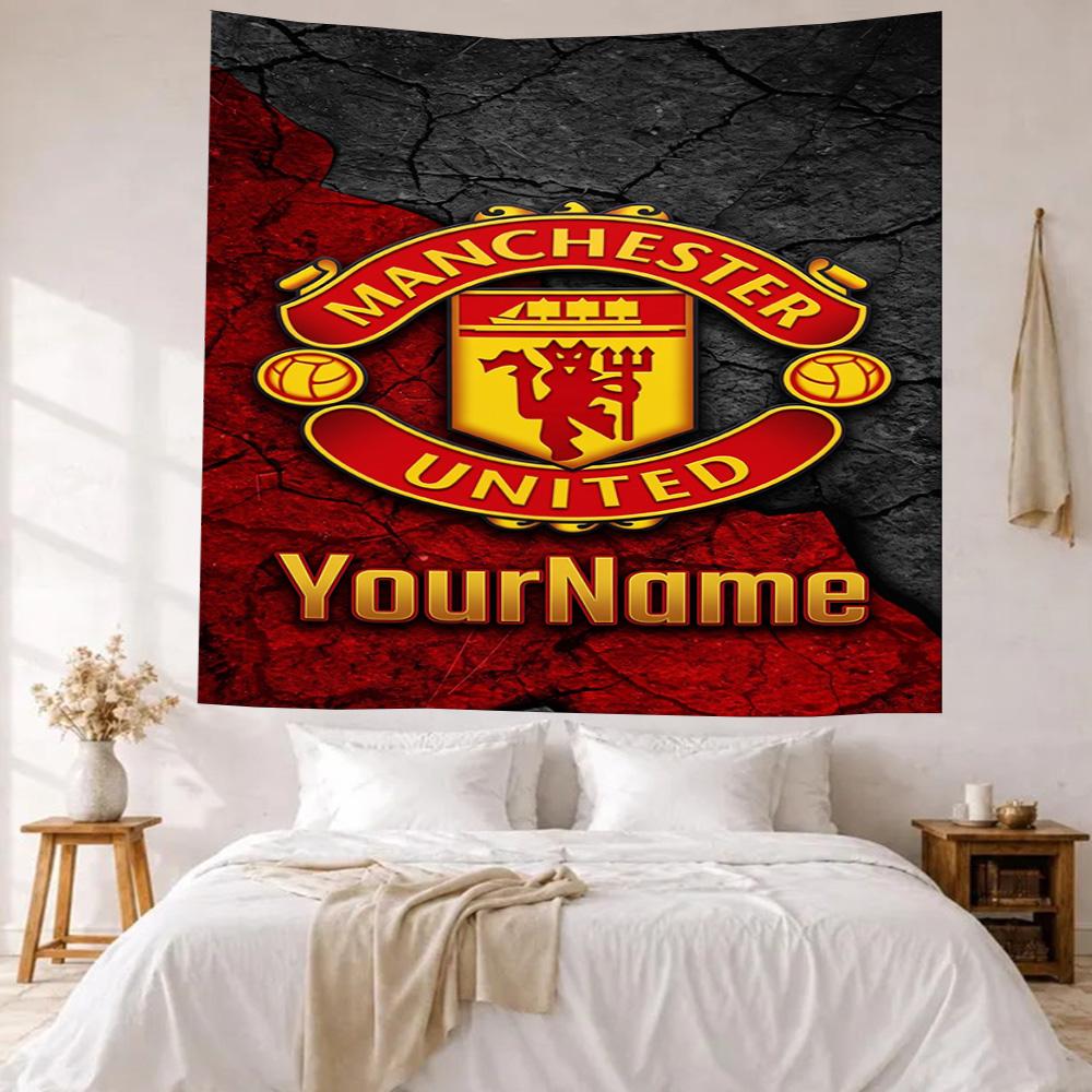 Manchester Custom Your Name Wall Decor Tapestry Art For Pet Memorial Birthdaywedding Party Backdrop Family Gift
