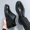 New Fashion Designer Men's Pointed Thick-soled Wedding Oxford Shoes British Retro Male Formal Dress Footwear Zapatos Hombre