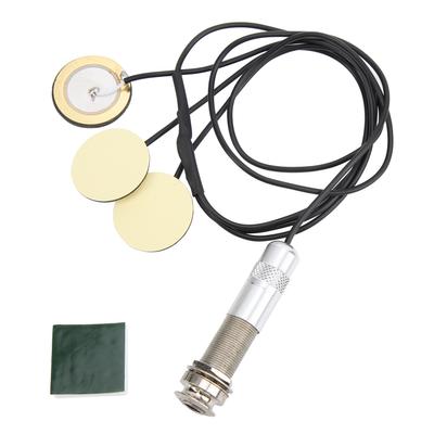 Guitar Pickup Avoid Trepanning SelfAdhesive Piezo Transducer for Acoustic Ukulele(Black )