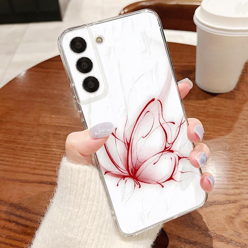 Colorful Butterfly Case For Samsung S26 Ultra S25 FE S24 S23 S22 Plus S21 A15 A25 A35 A55 A16 A26 A36 A56 A17 A37 A57 5G Clear TPU Soft Cover