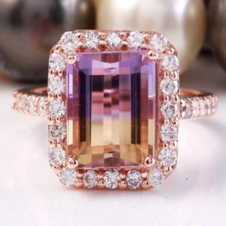 

Европейский и американский стиль, розовое золото, полностью усыпанное натуральными драгоценными камнями, персонализированное обручальное кольцо No. 12