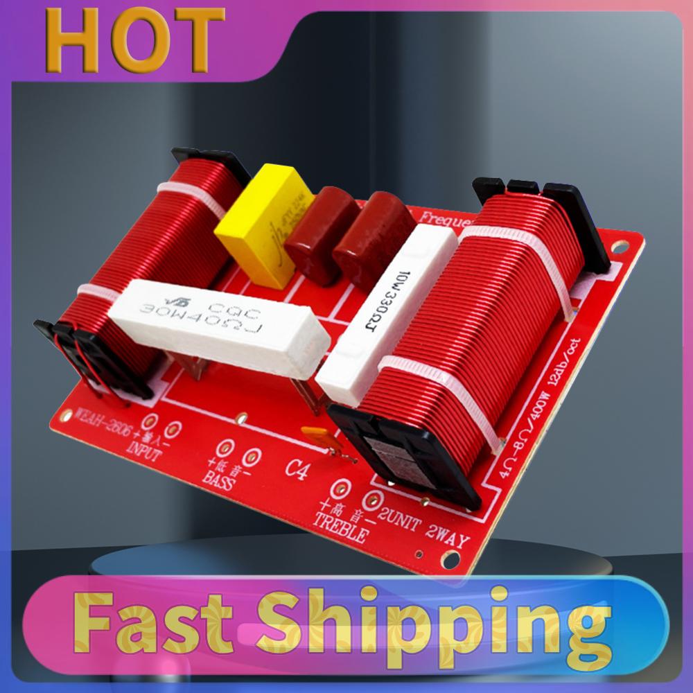 400W Speakers Filter Frequency Divider Treble Bass 2 Ways Audio Filter Circuit Board High Power for Stage Speaker Upgrade