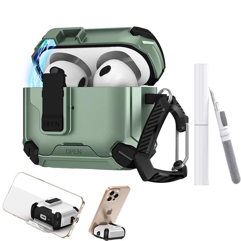 for AirPods 4 Magnetic Automatic Switch Safety lock Protective Shockproof Shell with Cleaning Kit for Airpods 4 Generation Case