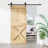 VidaXL Sliding Door and Hardware Kit 85x210 Cm Solid Pine, Interior Door, Interior Barn Door 3203209