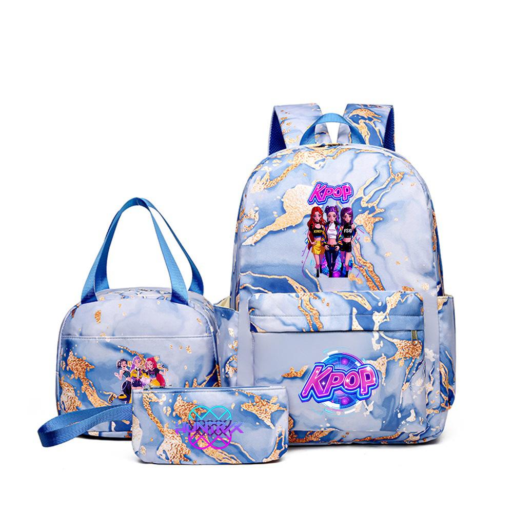 Witch Hunter Three-Piece Backpack Girl Digital Printing Elementary School Bag Large Capacity Backpack