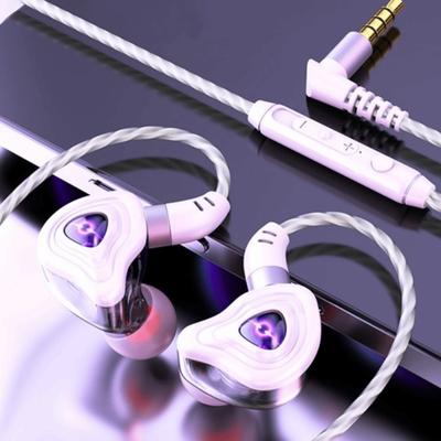 3.5mm Esports Wired Earphone Elbow HiFi Stereo In Ear Earphones Noise Cancelling Microphone Wired Headset Listen To Music