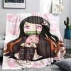 Demon Slayer Nezuko Blanket, Warm Throw for Home Living Room, Great Gift for Nezuko Fans.chl