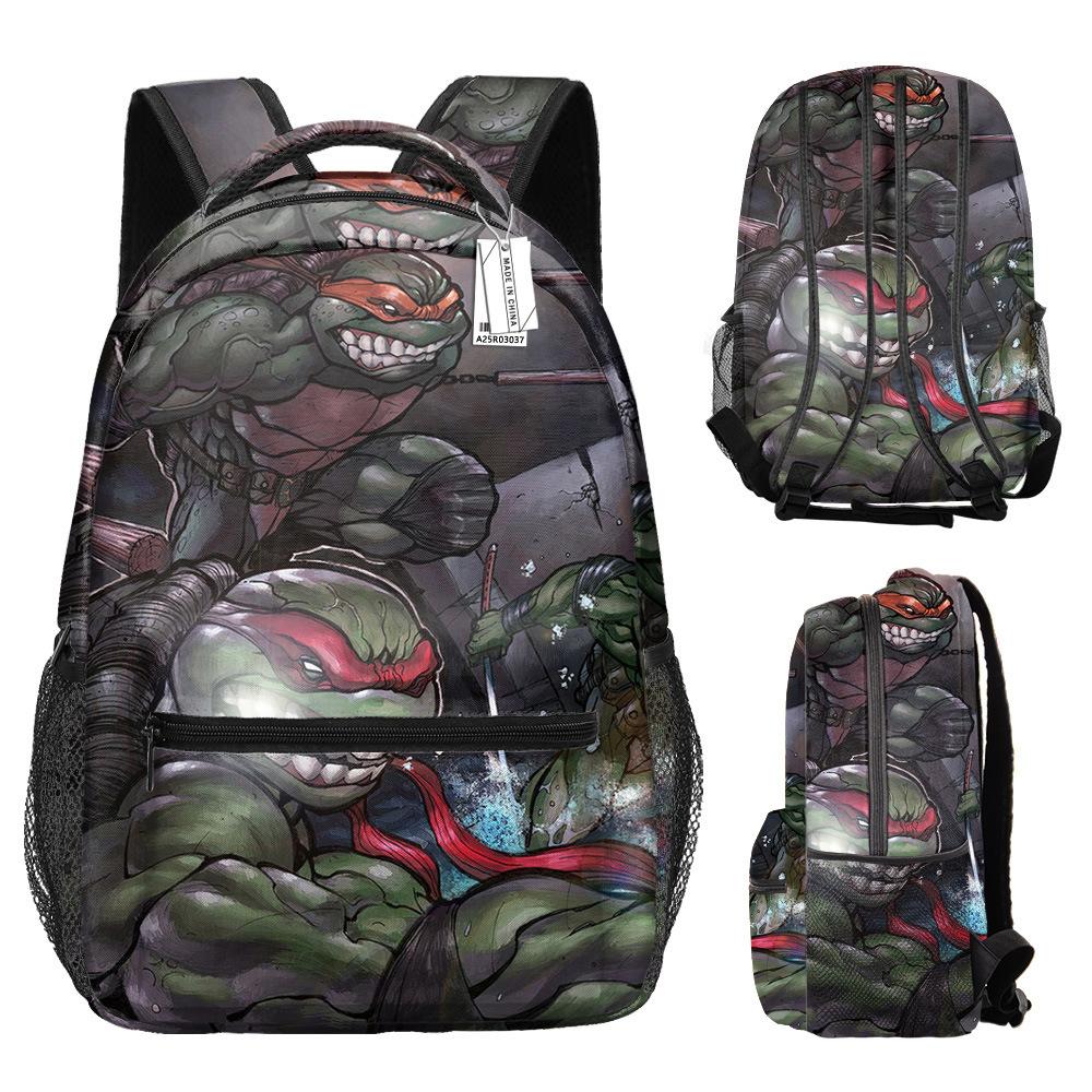 3 Piece School Backpack Set for Students Large Capacity Oxford Cloth Schoolbag with Shoulder Strap and Pencil Case