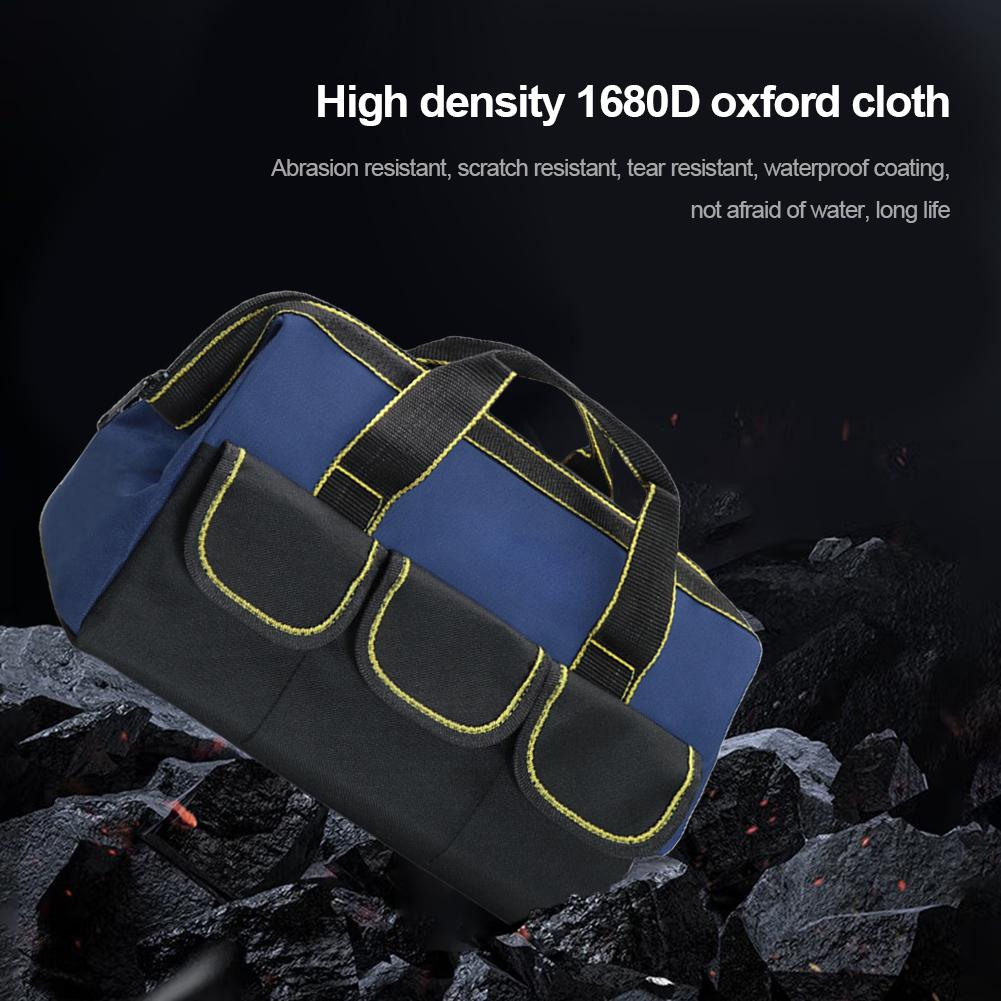 Multifunction Multi Pocket Toolkit Portable Electrician Bag 1680D Oxford Cloth Bag Waterproof Large Capacity Hardware Organizer
