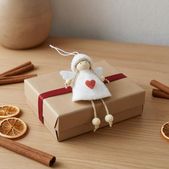 Angel Doll Pendants Plush Ornaments, Christmas Fairy Girl Hanging Pendant for Decorative Garlands Tree Home Decor, Party, New Year, Birthday