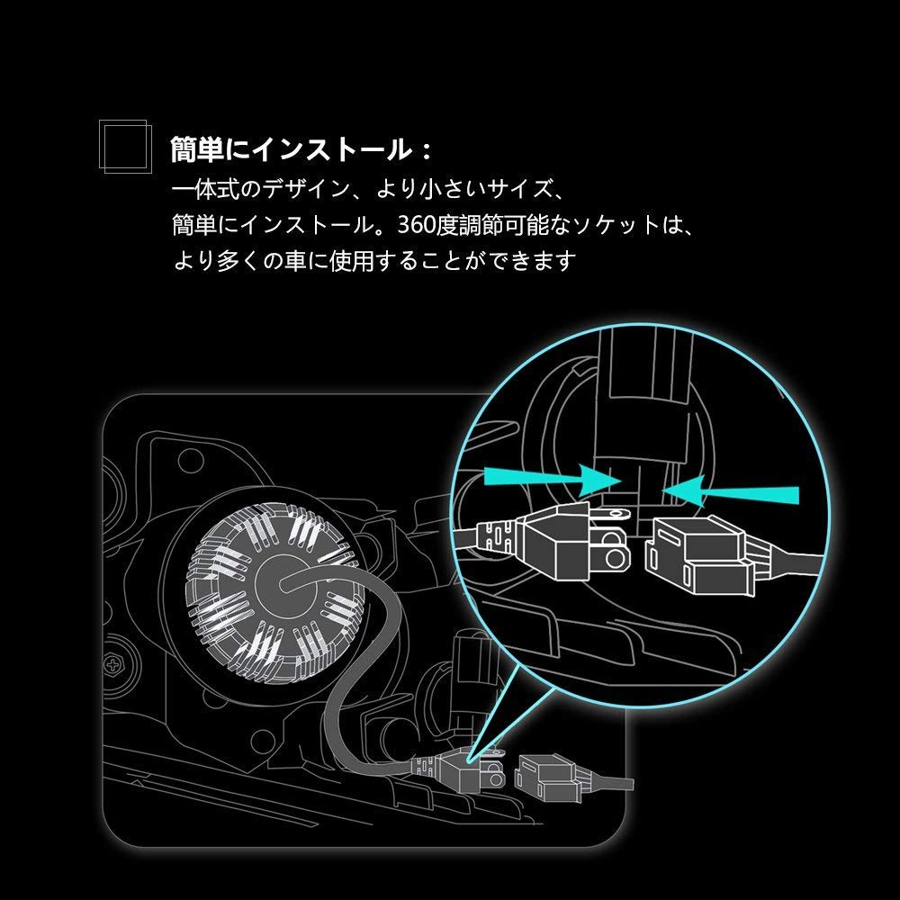 Autofeel H4 Switchable LED Headlights for 6500K High Compliant with New Vehicle Inspection CSP LED Easy Heat Instant Hi/Lo Cars, Brightness, 8000lm,