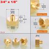 1~10pcs Brass Female Reducing Sleeve 1/8" 1/4" 3/8" 1/2" 3/4" 1" BSP Female Thread Hex Pipe Fitting For Water Fuel Gas