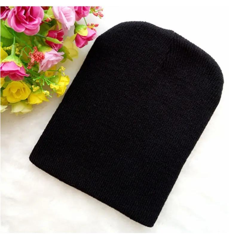 Brandneue Babymützen Mützen Winter warme Mädchen Jungen Kleinkind Kleinkinder Kinder Kinder Niedliche Mütze Kappe Unisex Solide Strickmütze Geschenk