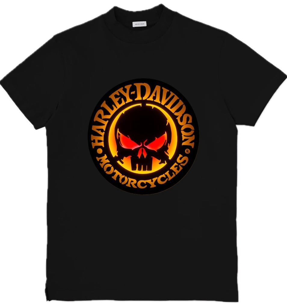 T-shirt Graphique Unisexe Inspiré de Harley-Davidson T-shirt Graphique Aigle Crâne S-3XL