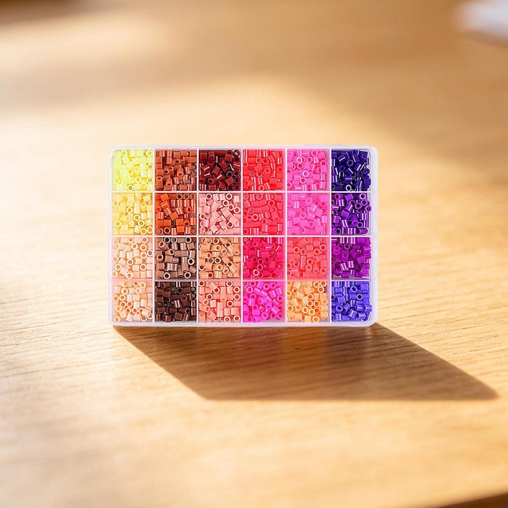 Fuse Beads 24-Color DIY Crafting Supplies Bead Melting Craft Kits for Kids Teens Adults Hobbyists Home Studio Workshop Classroom