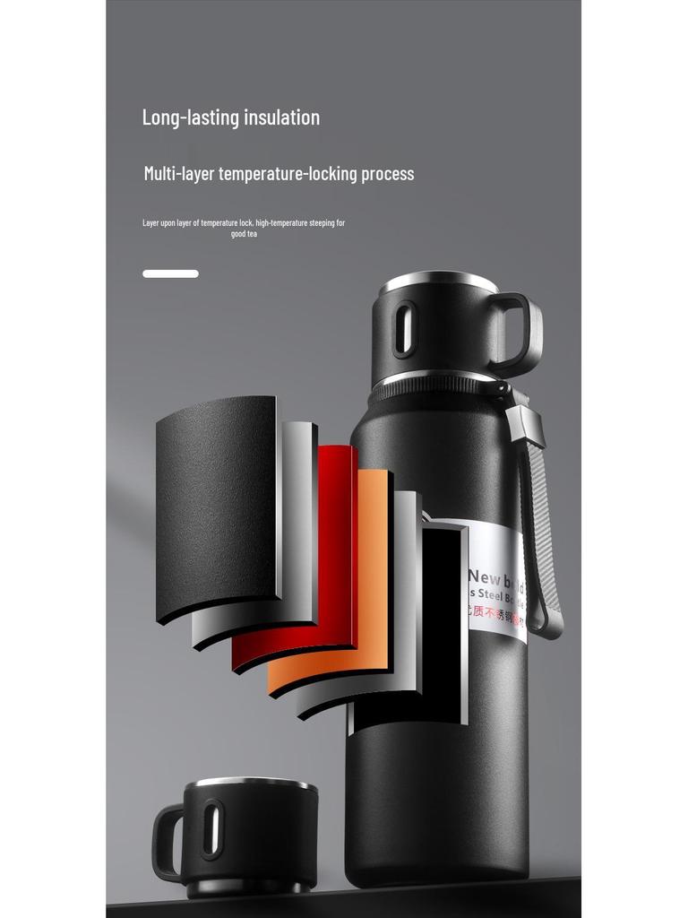 Premium 316 Stainless Steel Insulated Travel Tea Cup with Large Capacity and Water Separation