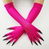 Halloween Gloves Full Finger Long Fingernails Costume Accessories Spooky Skull Claw Gloves Long Nails