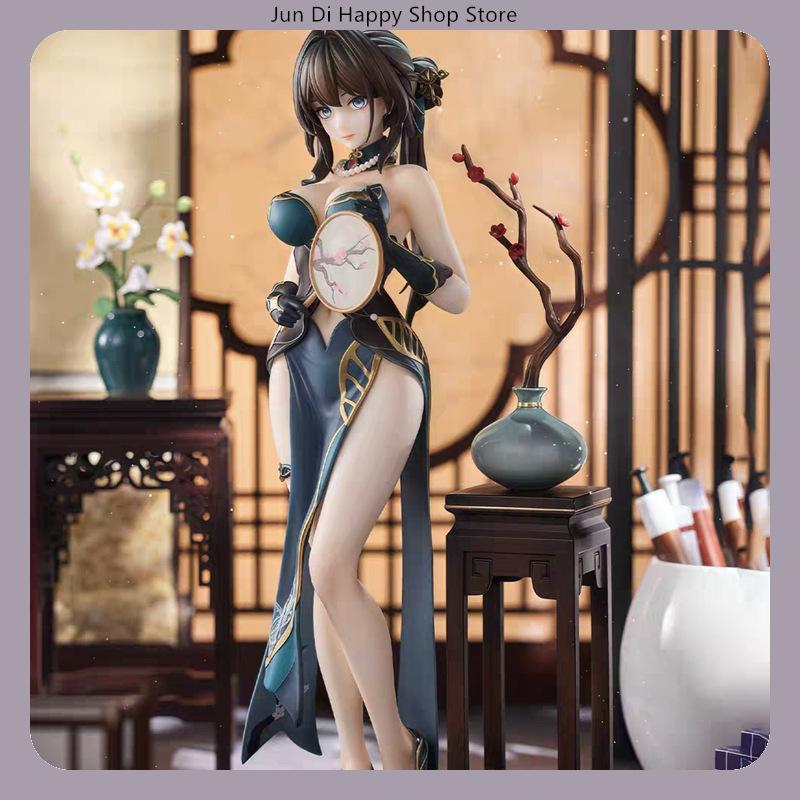 24cm Qipao Ruan Mei Standing Pose Anime Figure Model Statue Collection Desktop Decoration Ornament Toy Gift for Fans