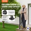 VEVOR Handrails for Outdoor Steps, 1-2 Step Stair Hand Rail Kit, Transitional Carbon Steel Railings with Installation Kit, Stair Rails for Seniors