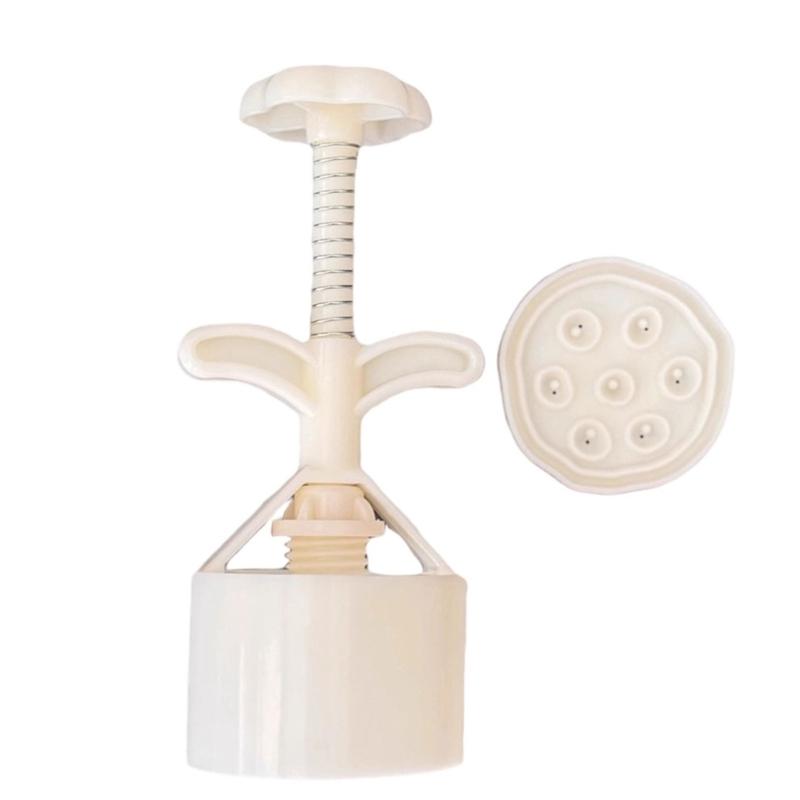 Easy Press Mooncakes Molds With Artistic Lotuses Detail 2 Capacity Option ABS Plastic For Family Baking Holiday Cooking