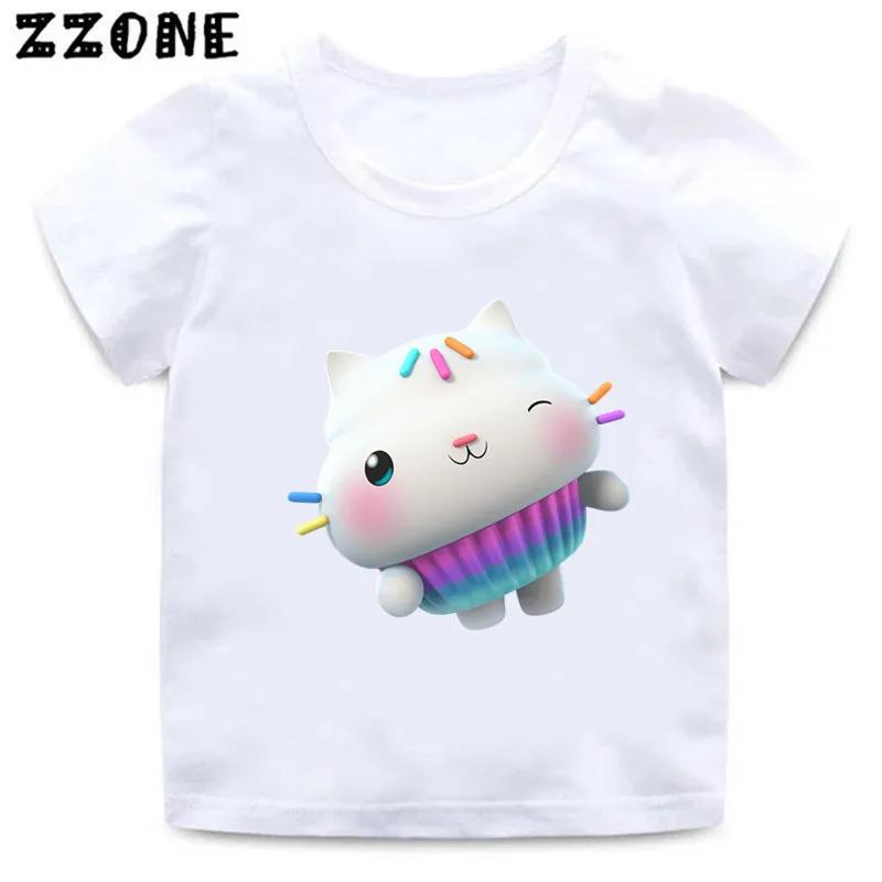 Girls Clothes Cute Gabbys Doll House Cartoon Kids Funny T-Shirts Baby Boys T Shirt Summer Short Sleeve Children Tops,ooo5456