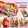 Pipe Cleaner Bouquet Kit: DIY Children's Weaving Material for Handmade Chenille Christmas Tree
