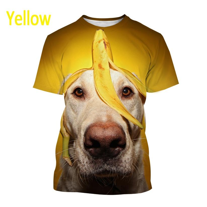 New Men's Funny Casual Dog 3D Short-sleeved T Shirt Harajuku Style Pet Print Top Cute Animal Labrador Retriever T Shirt