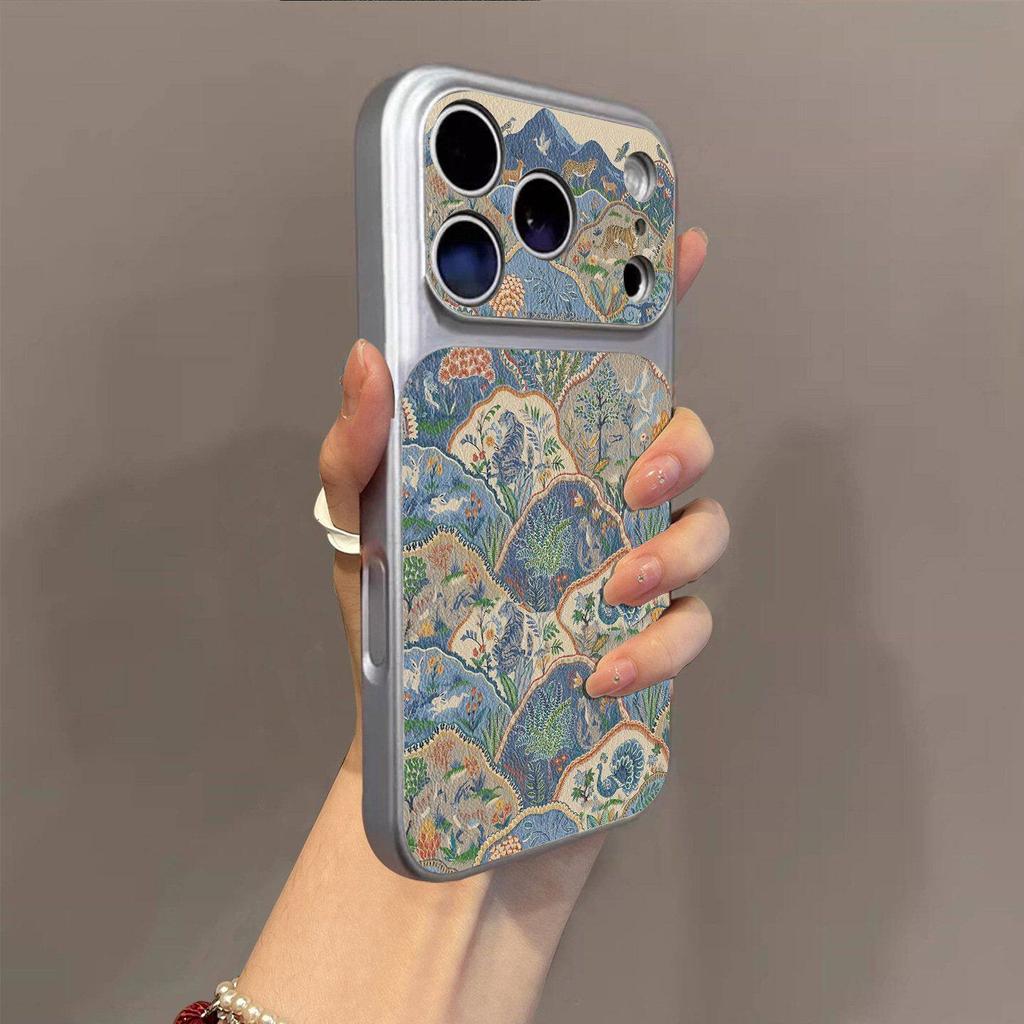 Retro Animal for iPhone17promax Mobile Phone Case Apple 16pro New 15pro Niche 14 Leather Pattern