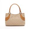 Used GG Canvas Tote Bag 113015 Canvas Leather Beige Brown Used Women