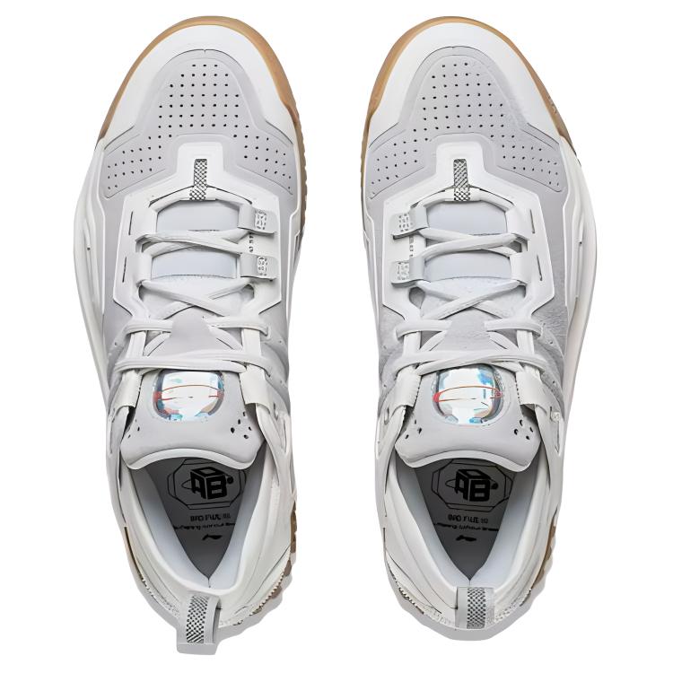 Li Ning BadFive 3 Low Cushioning Abrasion Resistant Lightweight Basketball Shoes Men's White ABFU005-23
