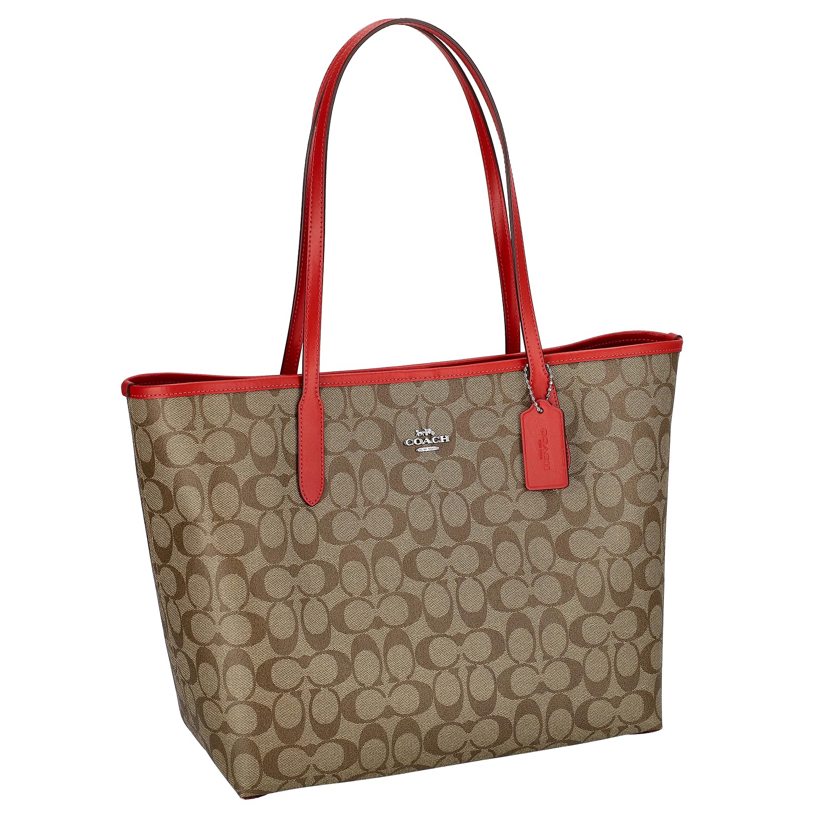 

Сумка-тоут 5696 [Coach] женская хаки/красный [Товар]