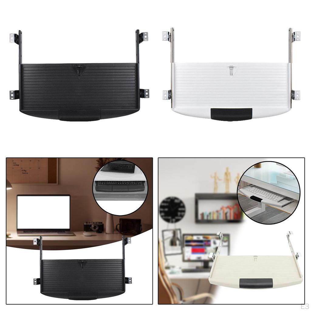 Compact Computer Drawer with Sliding Keyboard Tray for Home Office