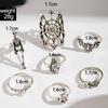 Dark Skull Ring Set Punk Spider Serpentine Ring Set Halloween