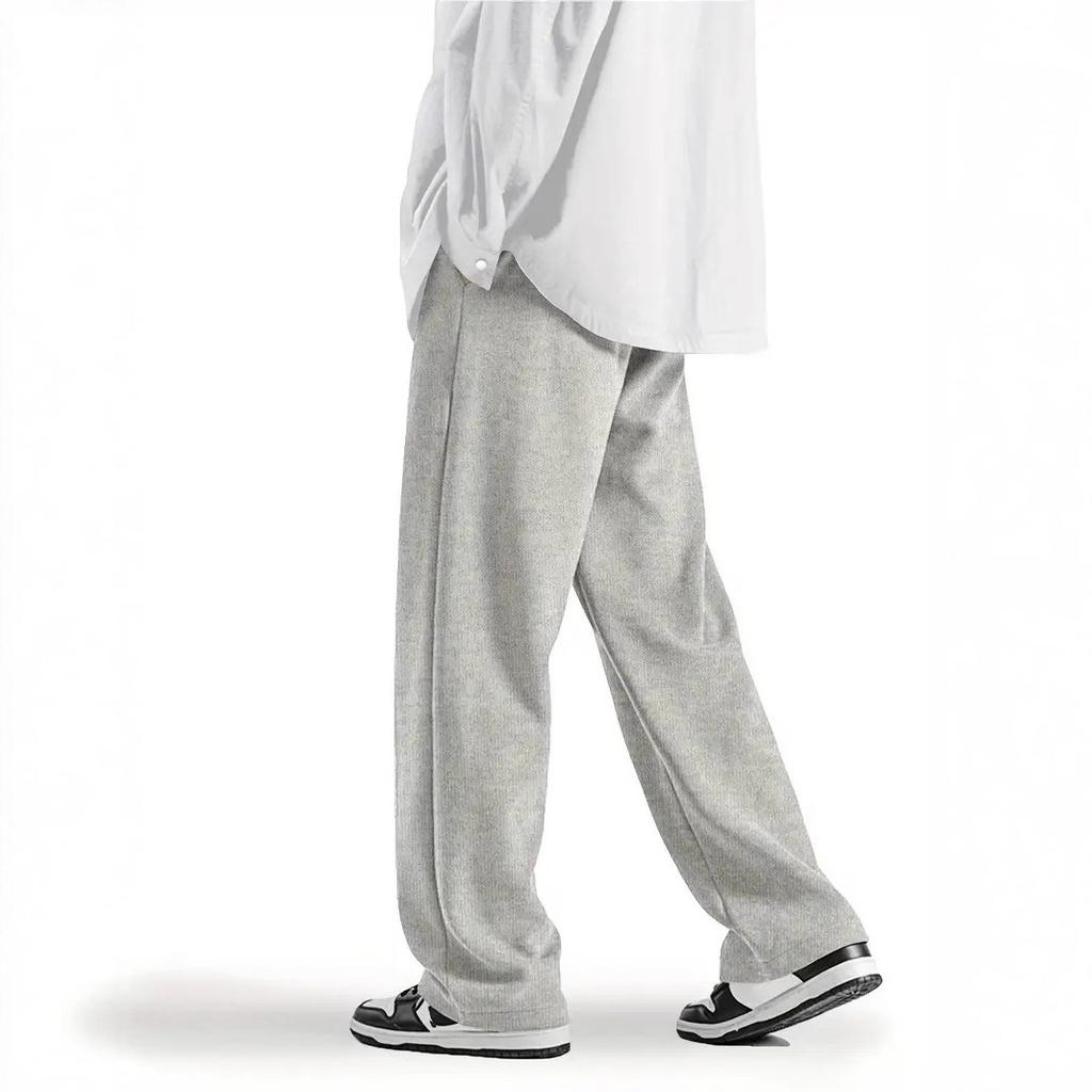 Versatile wide-leg pants for men and women, new loose straight-leg pants, spring and autumn, casual sports outdoor wide-leg sweatpants