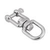 Hochleistungs 304 Edelstahl Drehbarer Ring Schnapphaken Rollender Schäkel Gerät(6mm)