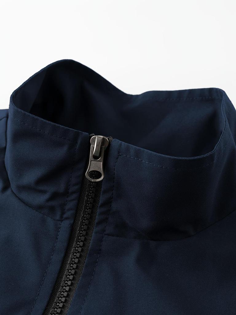 Euro Size Men's Casual Multi-Pocket Stand Collar Jacket