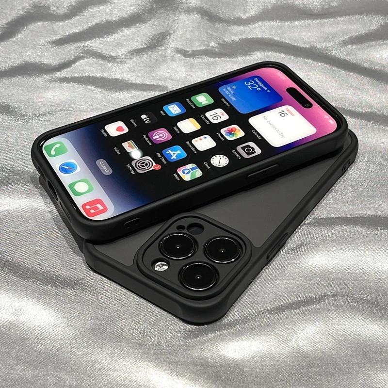 Hybrid Matte Armor Transparent Case For iPhone 17 Air 16 Pro 15 14 13 12 11 Pro Max Plus Shockproof Bumper Hard Cover