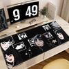 Tapis de Souris Noir et Blanc Mignon HD Blanc Tapis de Bureau Étendu Tapis pour Clavier de Jeu Grand XXL Gamer Collage Horreur Anime Tapis de Souris
