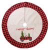 Red Attractive Black Plaid Christmas Tree Skirt For Car Holiday Celebrations 120cm