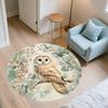 Leaf Bird,Round Area Rug,Carpet Rug for Living Room Bedroom Sofa Playroom Decor,Non-slip Floor Mat
