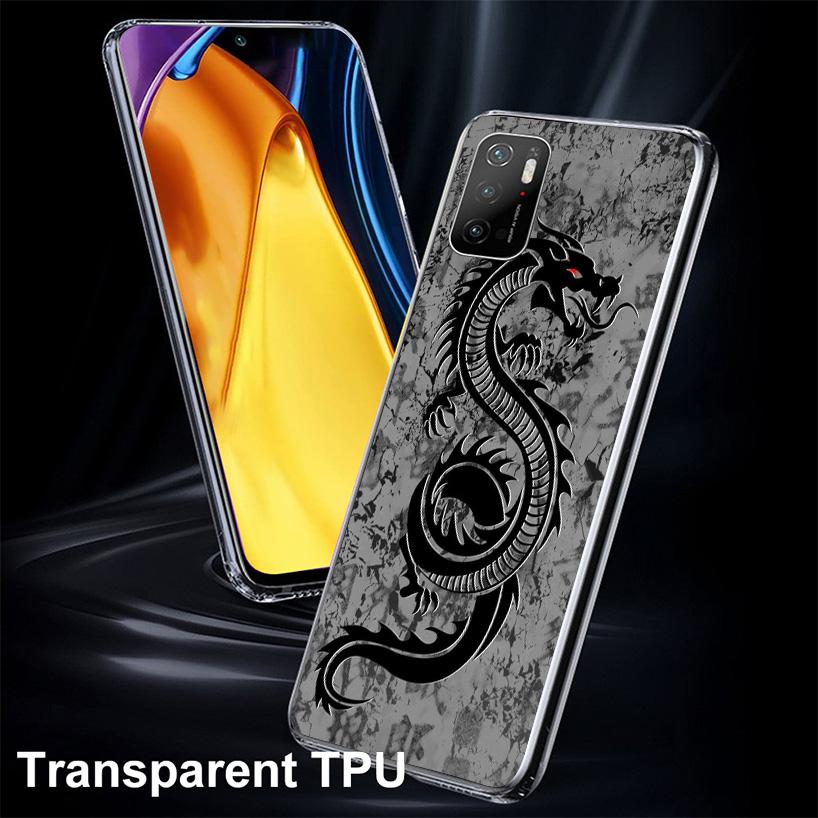 Asian Dragons Animal Tattoo Phnoe Case for Xiaomi Poco X5 X6 X7 Pro X4 Gt F7 Ultra M8 M7 Redmi 15C 15 13C 13 12C 12 Unique Cover