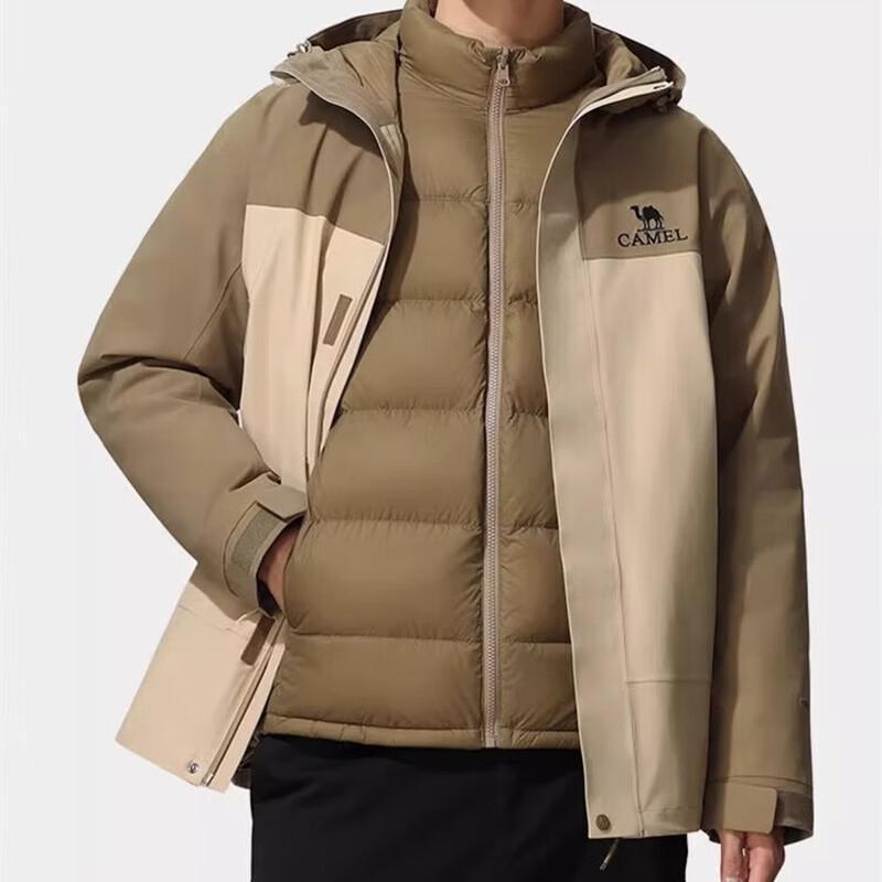 Camel Men's 3-in-1 Ski Jacket with Fleece Liner A13CAXX085Z