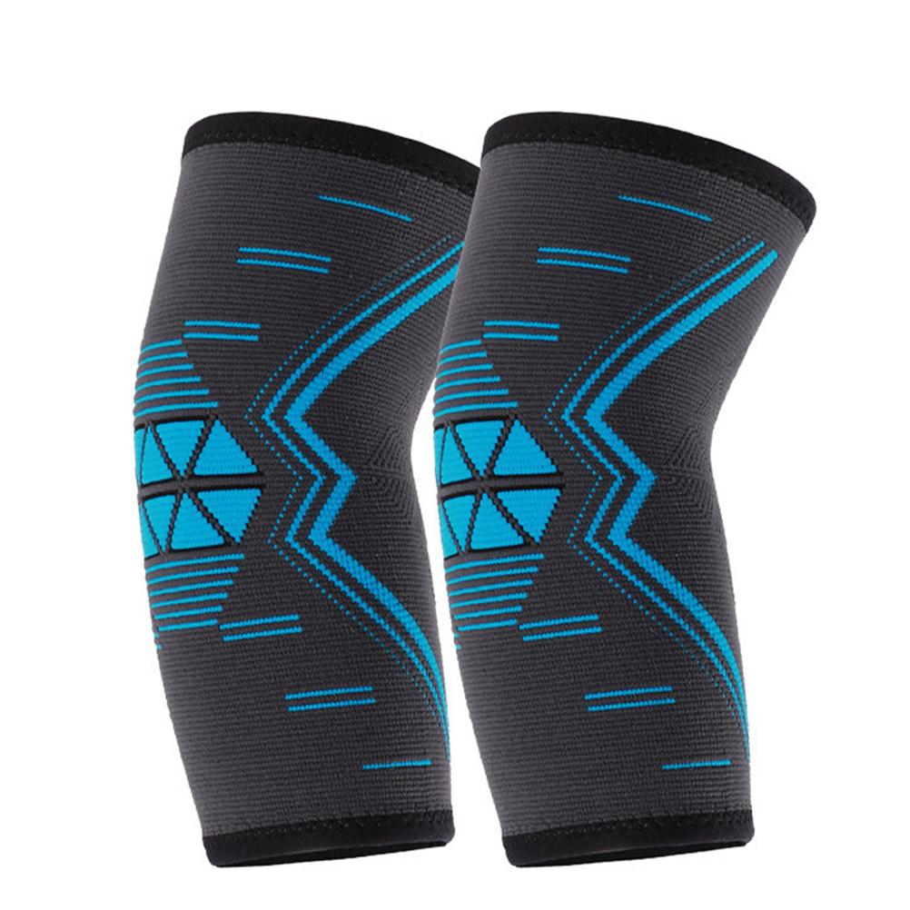 2Pcs Fitness Elbow Brace Knitted Nylon Breathable Elastic Summer Sports Elbow Compression Support