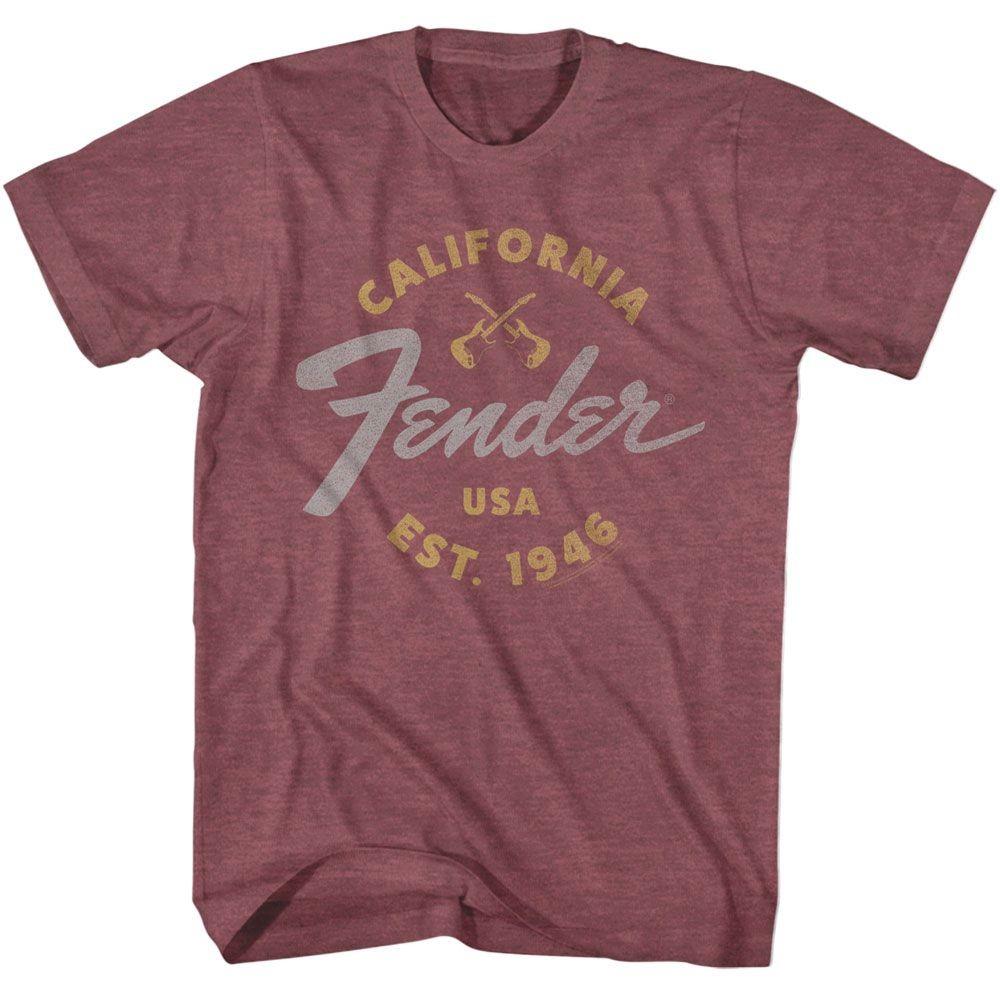 Fender - California 1946 - American Classics - Solid Red Adult Short Sleeve T-Shirt