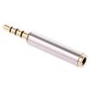 Vergoldeter Stereo-Audio-Adapter 2,5 mm Stecker auf 3,5 mm Buchse für Kopfhörer-Mikrofon