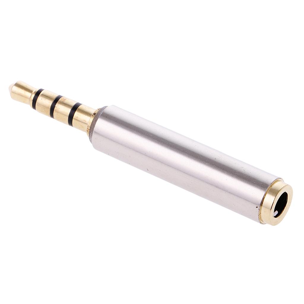Vergoldeter Stereo-Audio-Adapter 2,5 mm Stecker auf 3,5 mm Buchse für Kopfhörer-Mikrofon