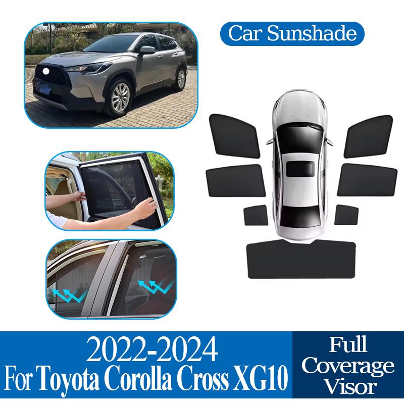 For Toyota Corolla Cross XG10 Hybrid 2024 Car Magnetic Sunshade Coverage Sunshade Privacy Protection Auto Accessories