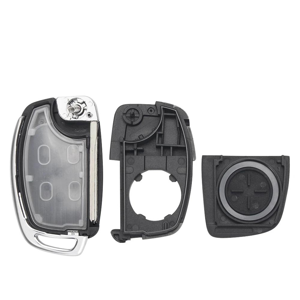 Flip Remote Key Shell Case For Hyundai Solaris Ix35 Ix45 Elantra Santa Fe Hb20 Verna Hy15/Hy20/Toy40 Blade 3 Buttons Key